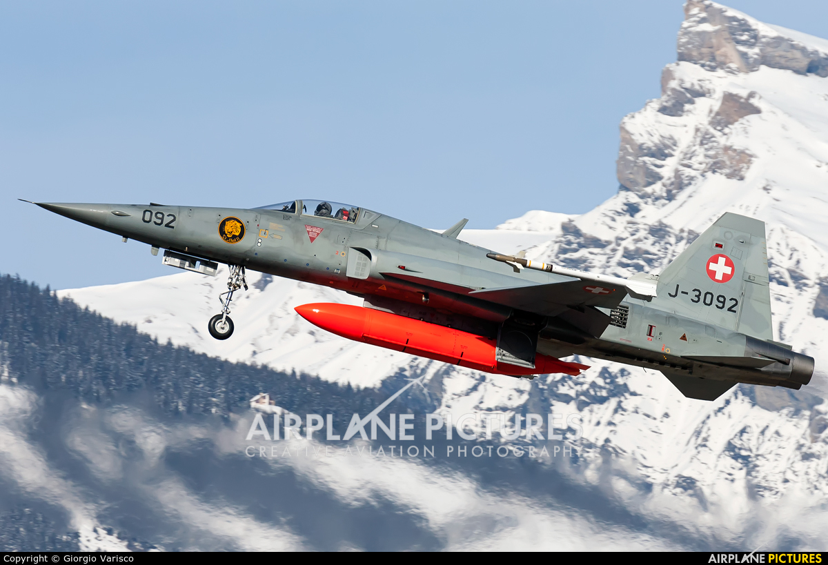 Switzerland - Air Force J-3092 aircraft at Sion