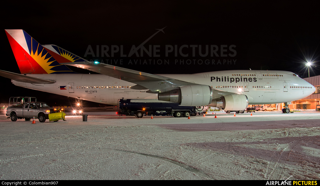 Philippines Airlines RP-C7473 aircraft at Anchorage - Ted Stevens Intl / Kulis Air National Guard Base