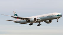 Cathay Pacific Boeing 777-300ER B-KQT in test flight phase title=