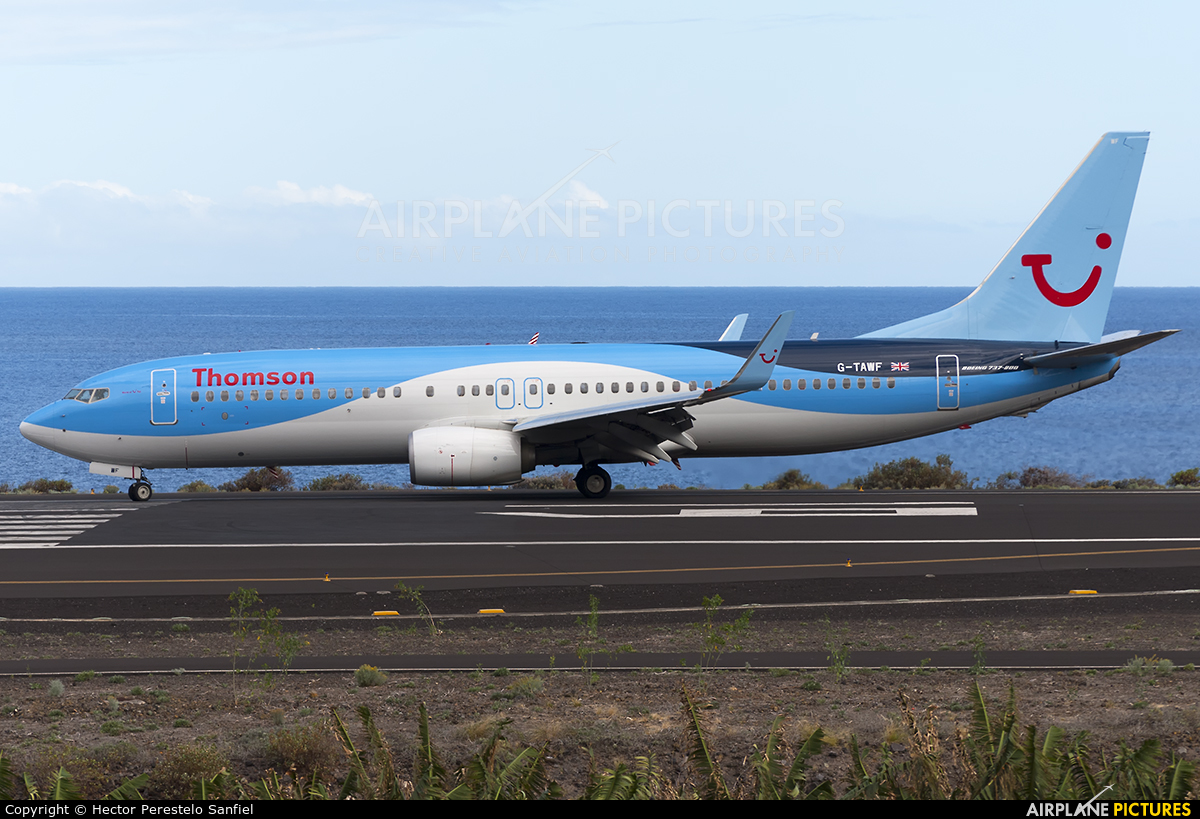 Thomson/Thomsonfly G-TAWF aircraft at Santa Cruz de La Palma