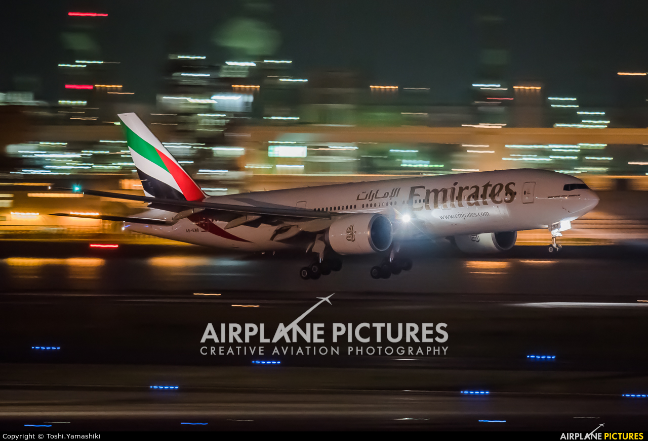 Emirates Airlines A6-EWB aircraft at Tokyo - Haneda Intl