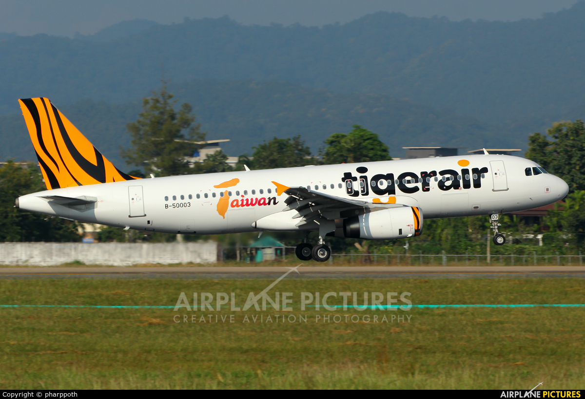 TigerAir B-50003 aircraft at Chiang-Mai