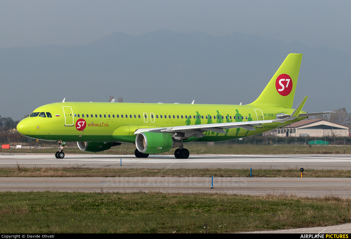 S7 Airlines VP-BOM aircraft at Verona - Villafranca