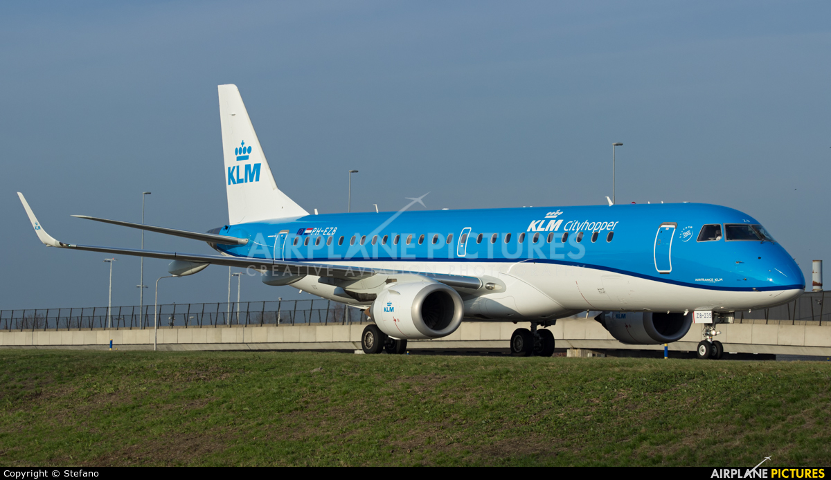 KLM Cityhopper PH-EZB aircraft at Amsterdam - Schiphol