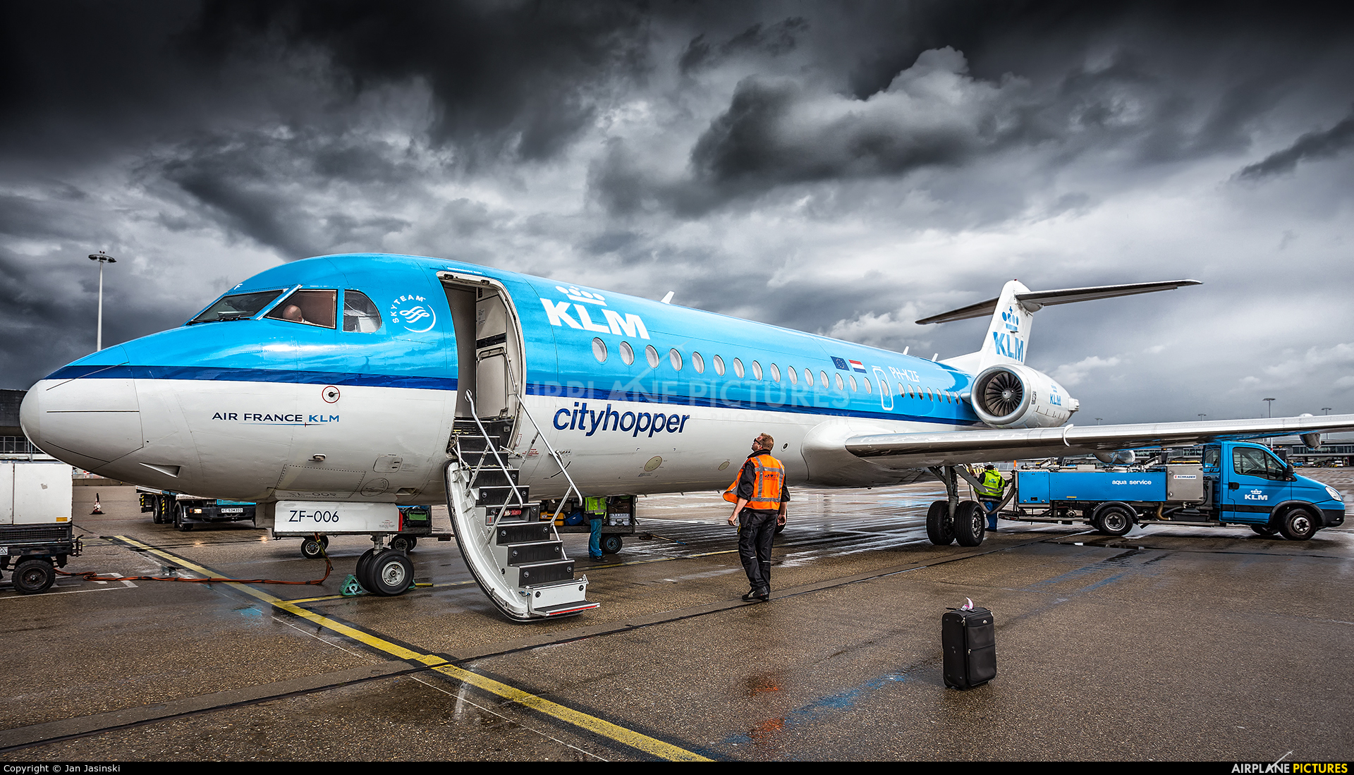 KLM Cityhopper PH-KZF aircraft at Amsterdam - Schiphol