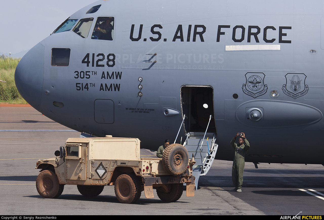 USA - Air Force 04-4128 aircraft at Bangui M Poko Intl