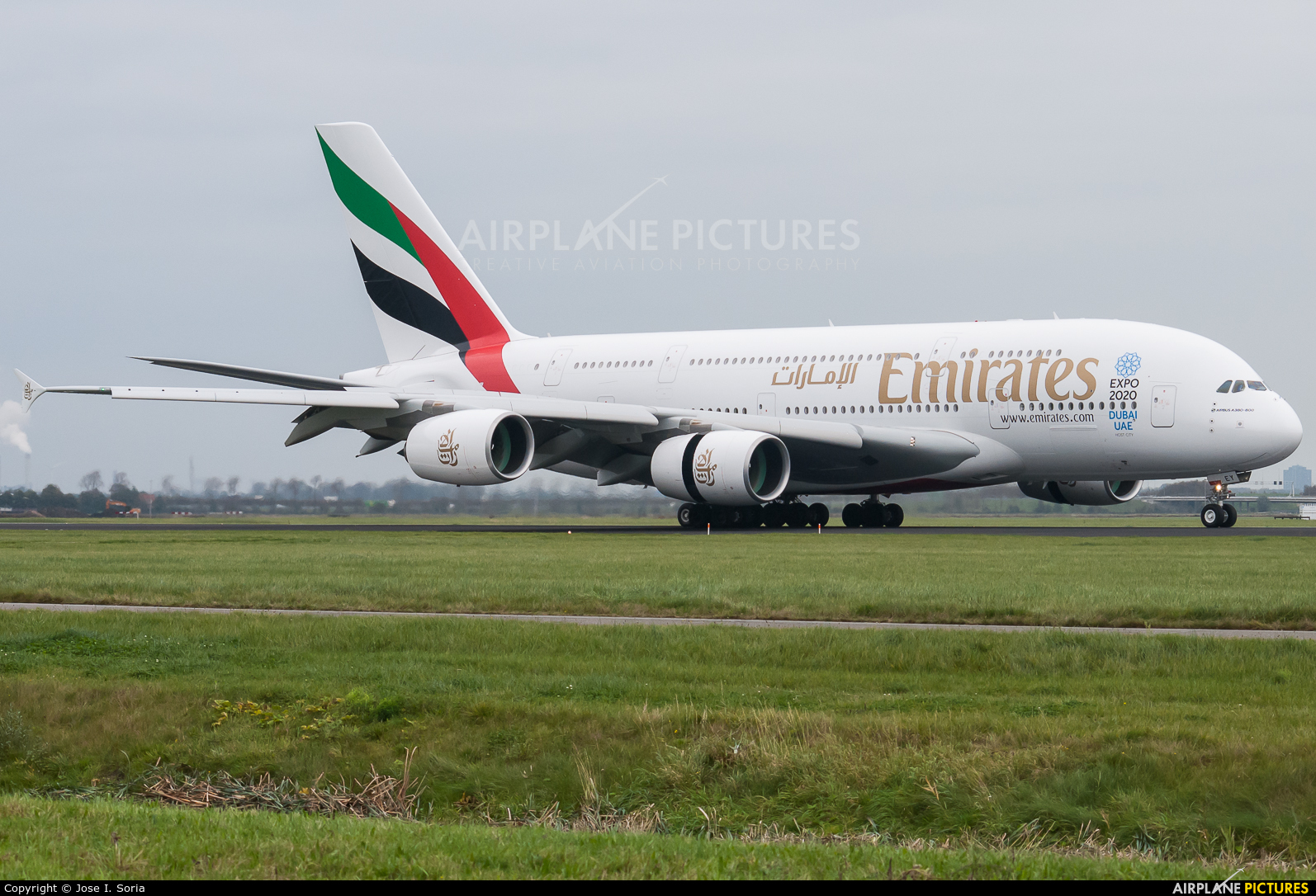 Emirates Airlines A6-EEY aircraft at Amsterdam - Schiphol