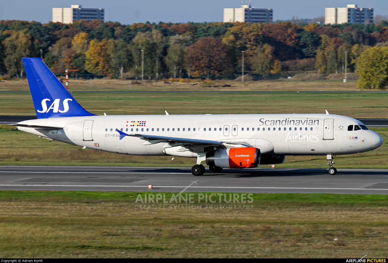 SAS - Scandinavian Airlines OY-KAL aircraft at Berlin - Tegel