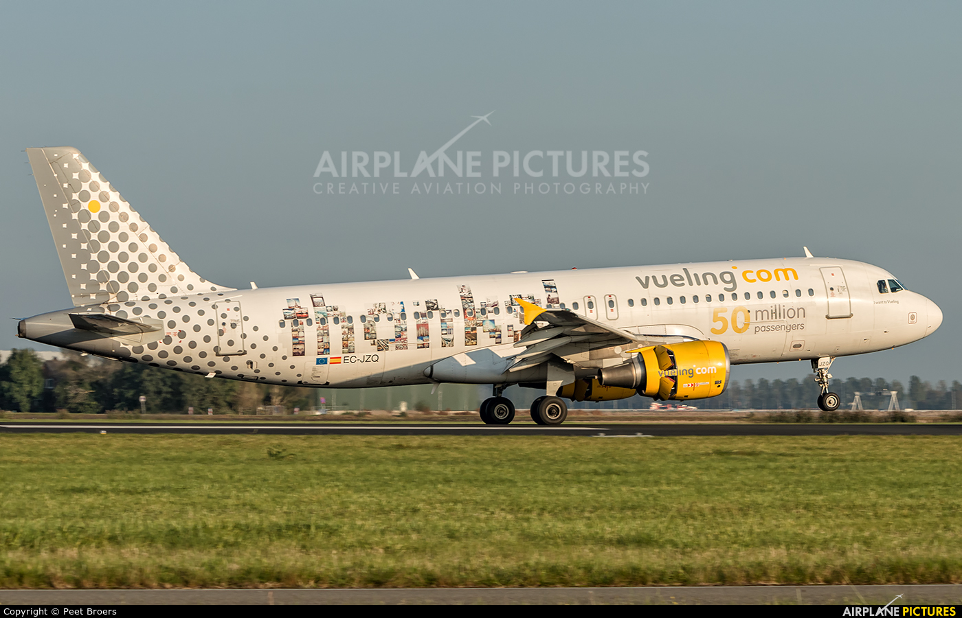 Vueling Airlines EC-JZQ aircraft at Amsterdam - Schiphol