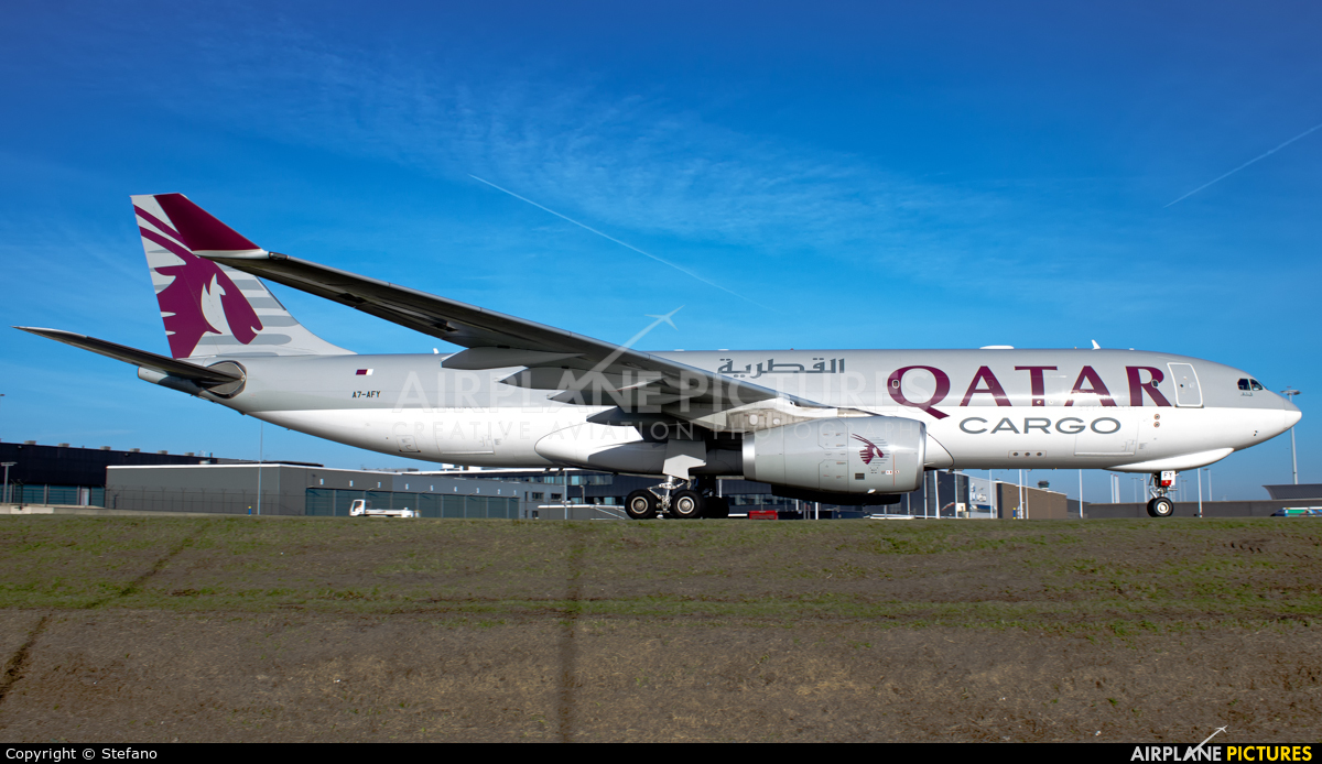 Qatar Airways Cargo A7-AFY aircraft at Amsterdam - Schiphol