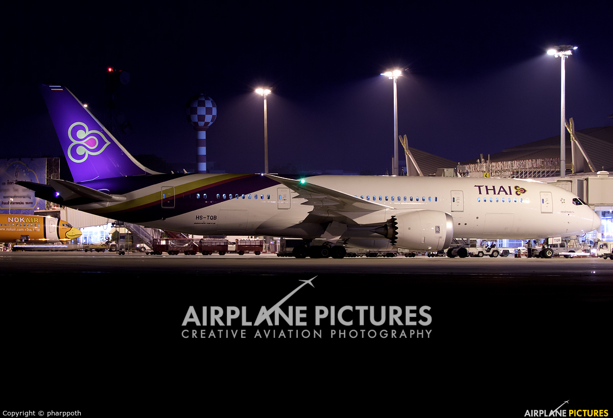 Thai Airways HS-TQB aircraft at Chiang-Mai