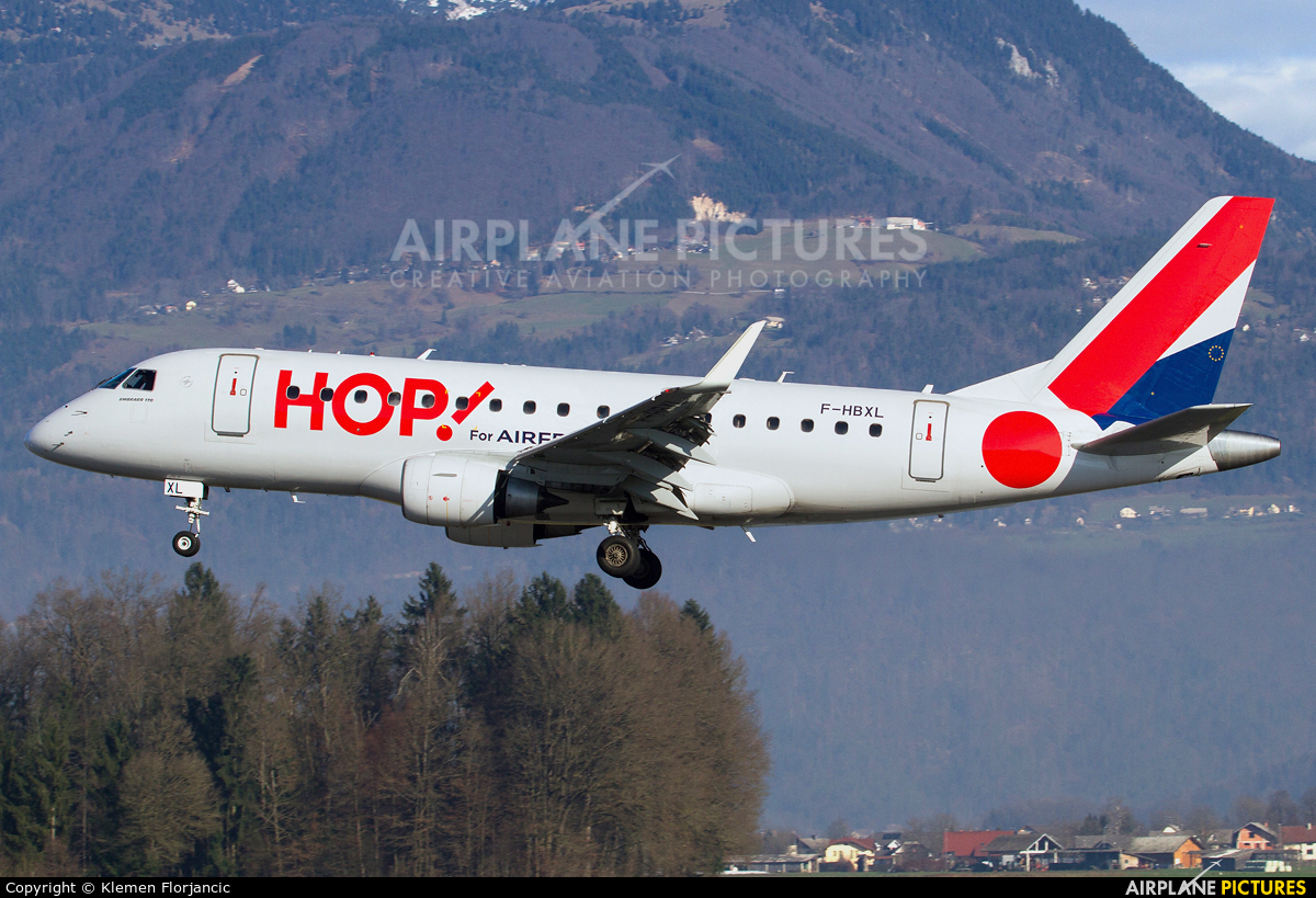 Air France - Hop! F-HBXL aircraft at Ljubljana - Brnik