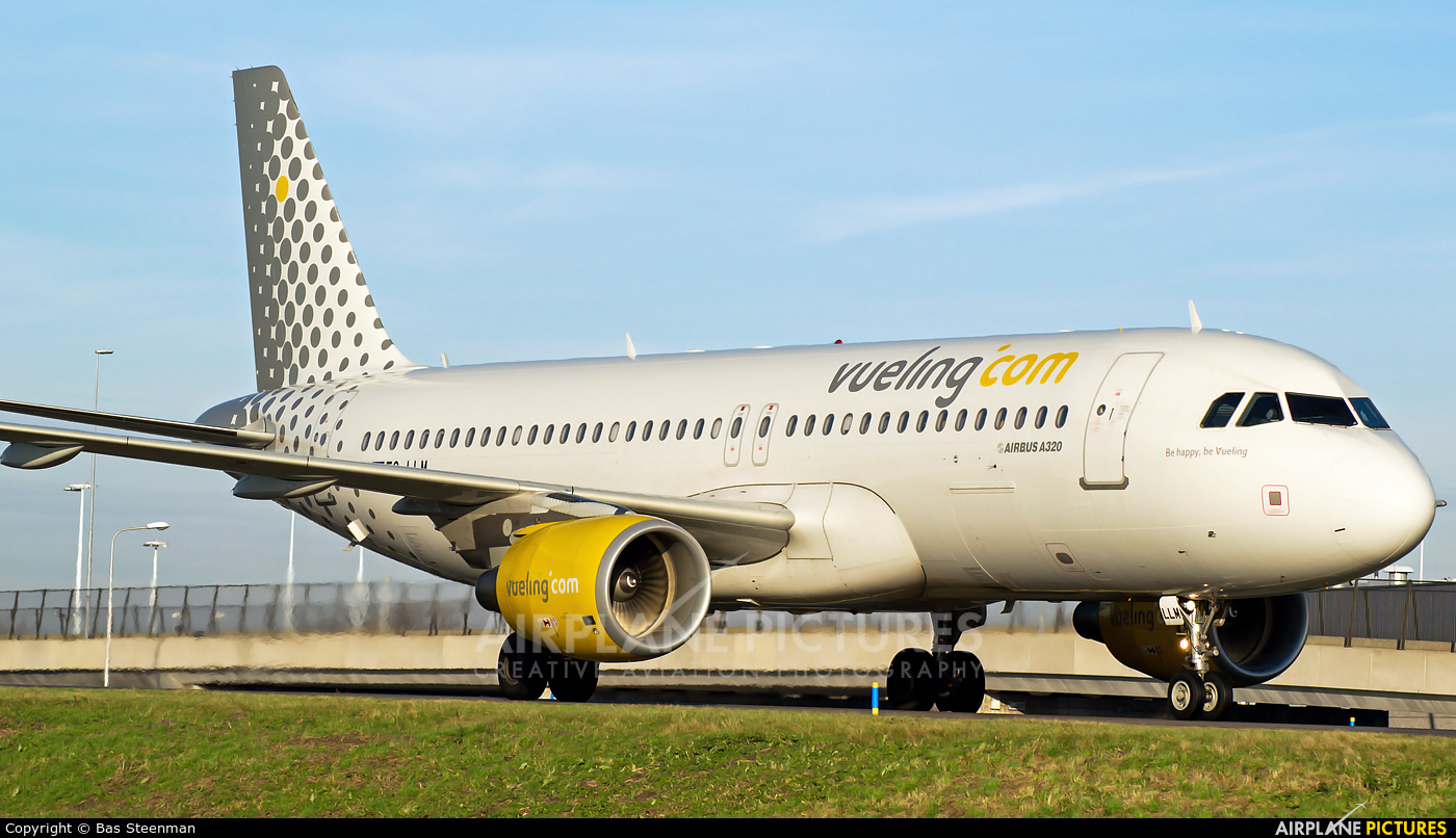 Vueling Airlines EC-LLM aircraft at Amsterdam - Schiphol