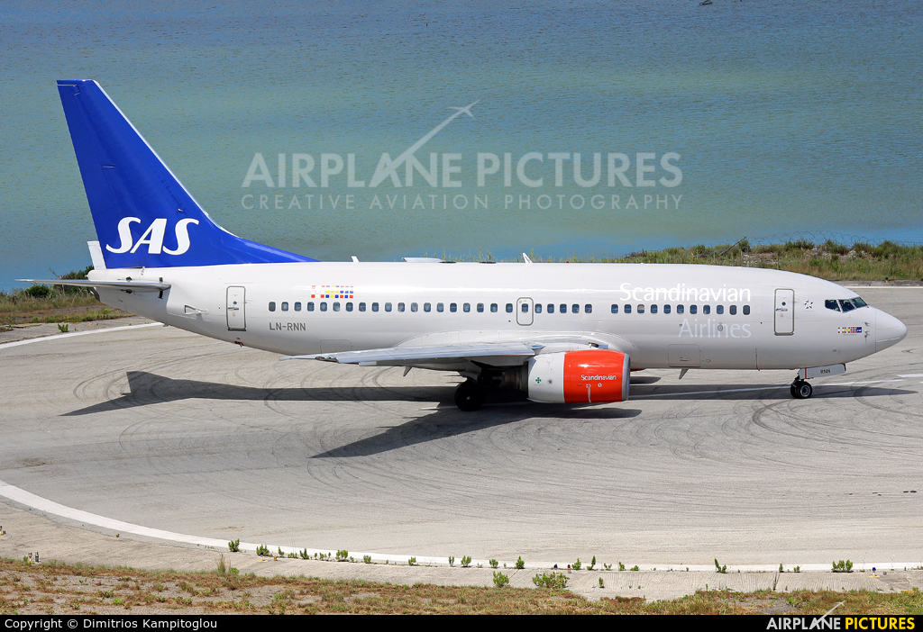 SAS - Scandinavian Airlines LN-RNN aircraft at Corfu - Ioannis Kapodistrias