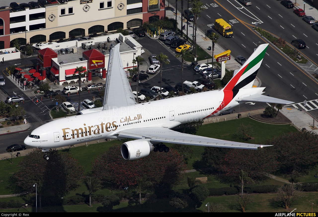 Emirates Airlines A6-EWH aircraft at Los Angeles Intl
