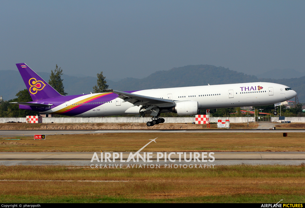 Thai Airways HS-TKF aircraft at Chiang-Mai