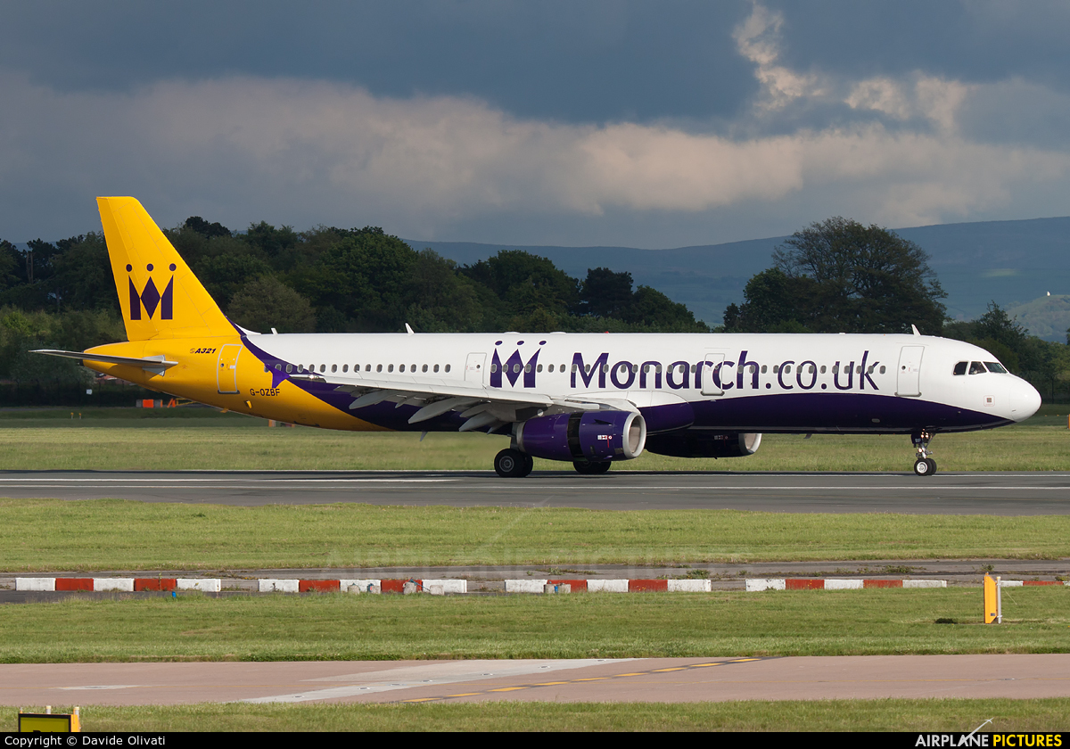 Monarch Airlines G-OZBF aircraft at Manchester
