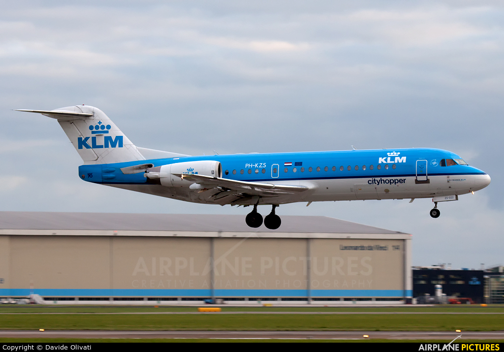 KLM Cityhopper PH-KZS aircraft at Amsterdam - Schiphol