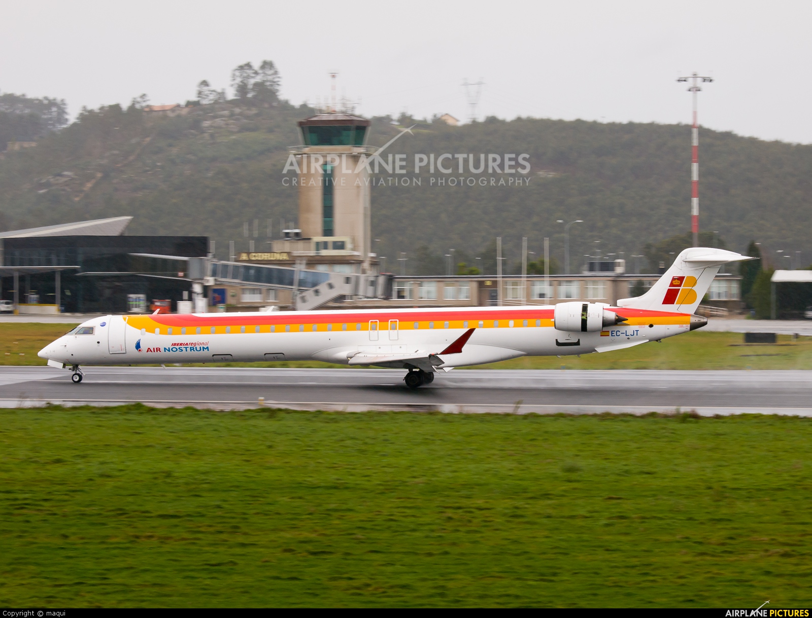 Air Nostrum - Iberia Regional EC-LJT aircraft at La Coruña