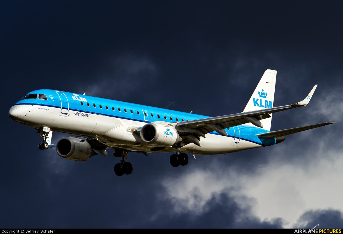 KLM Cityhopper PH-EZU aircraft at Amsterdam - Schiphol