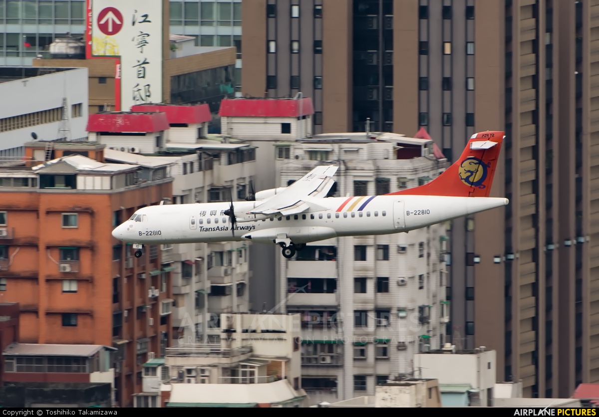 TransAsia Airways B-22810 aircraft at Taipei Sung Shan/Songshan Airport