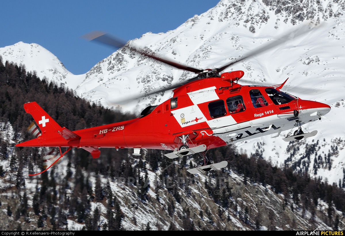 REGA Swiss Air Ambulance  HB-ZRS aircraft at Samedan - Engadin