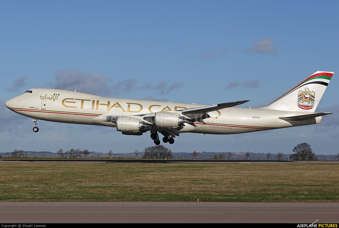 Etihad Cargo N855GT aircraft at East Midlands
