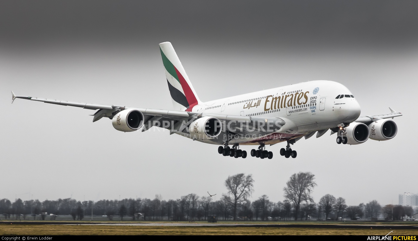 Emirates Airlines A6-EDG aircraft at Amsterdam - Schiphol