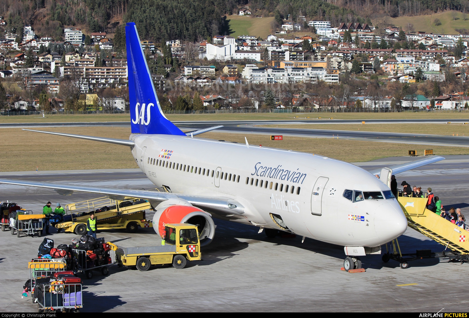 SAS - Scandinavian Airlines SE-RES aircraft at Innsbruck