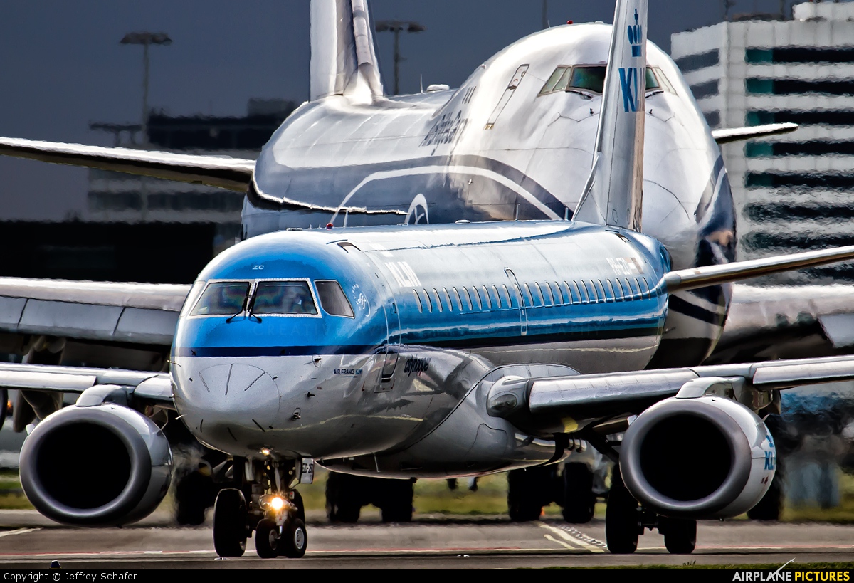 KLM Cityhopper PH-EZC aircraft at Amsterdam - Schiphol