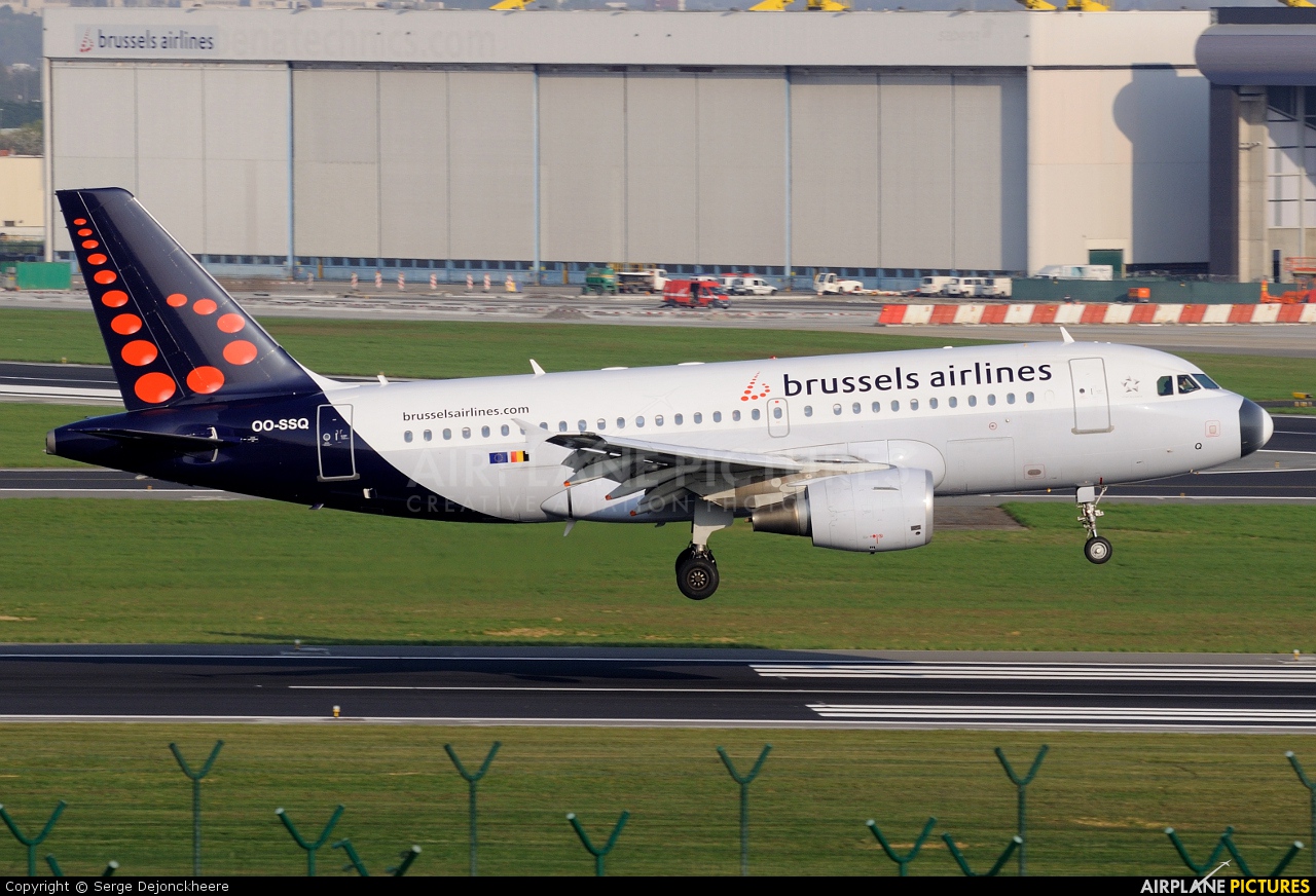 Brussels Airlines OO-SSQ aircraft at Brussels - Zaventem