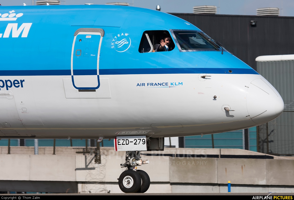 KLM Cityhopper PH-EZO aircraft at Amsterdam - Schiphol
