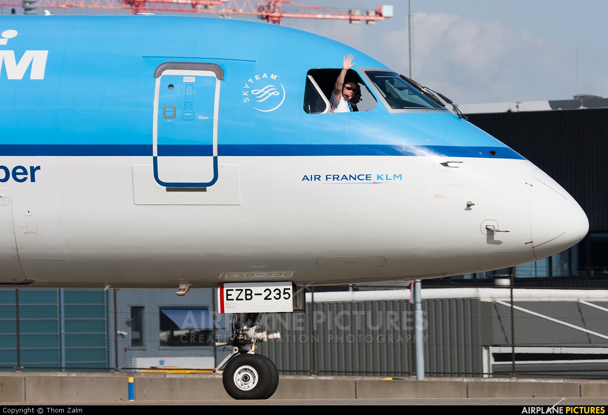 KLM Cityhopper PH-EZB aircraft at Amsterdam - Schiphol