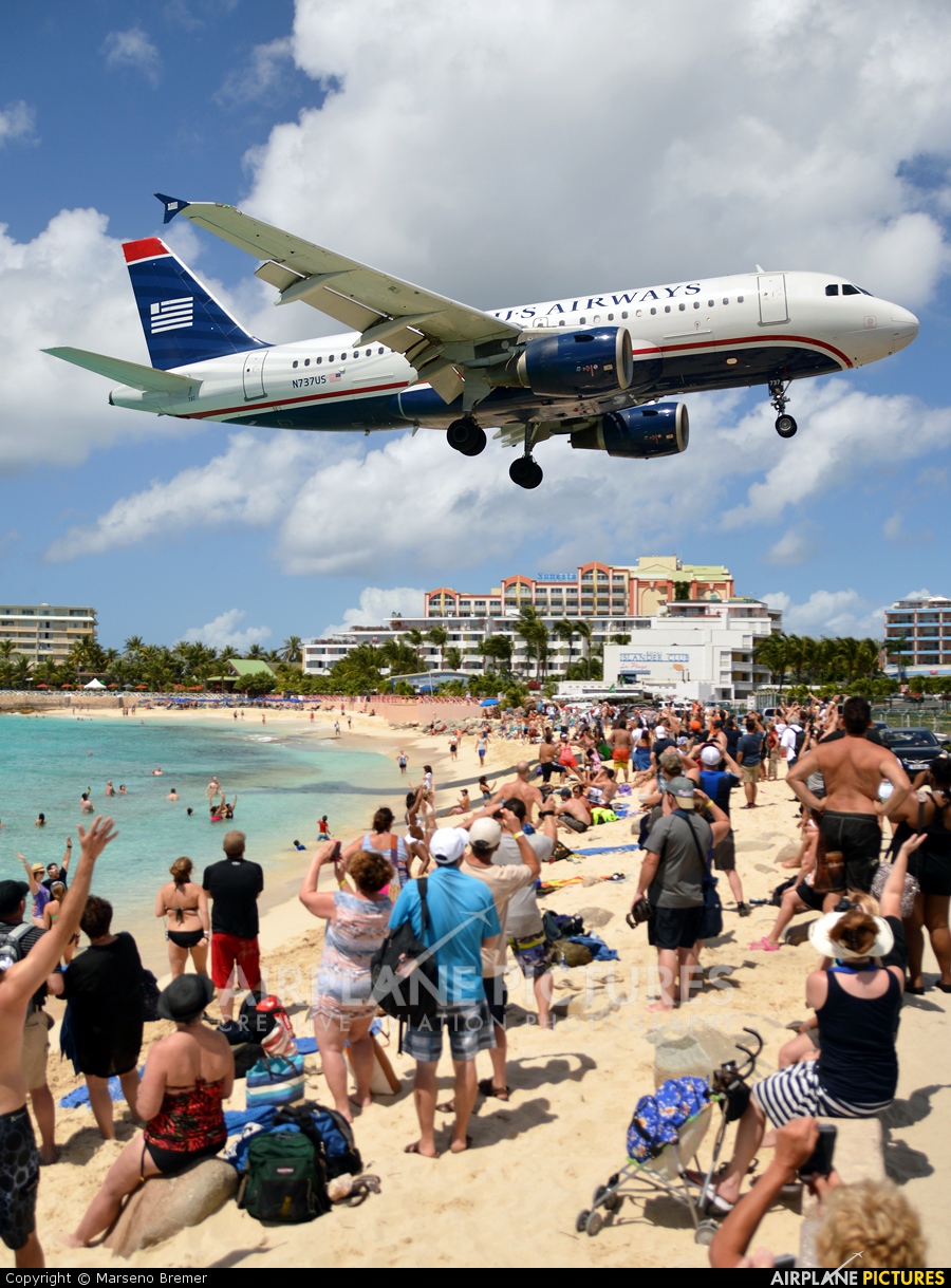 US Airways N737US aircraft at Sint Maarten - Princess Juliana Intl