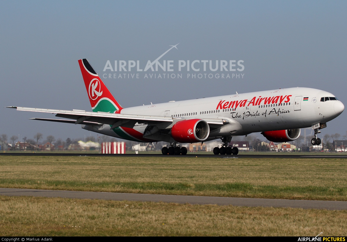 Kenya Airways 5Y-KQS aircraft at Amsterdam - Schiphol