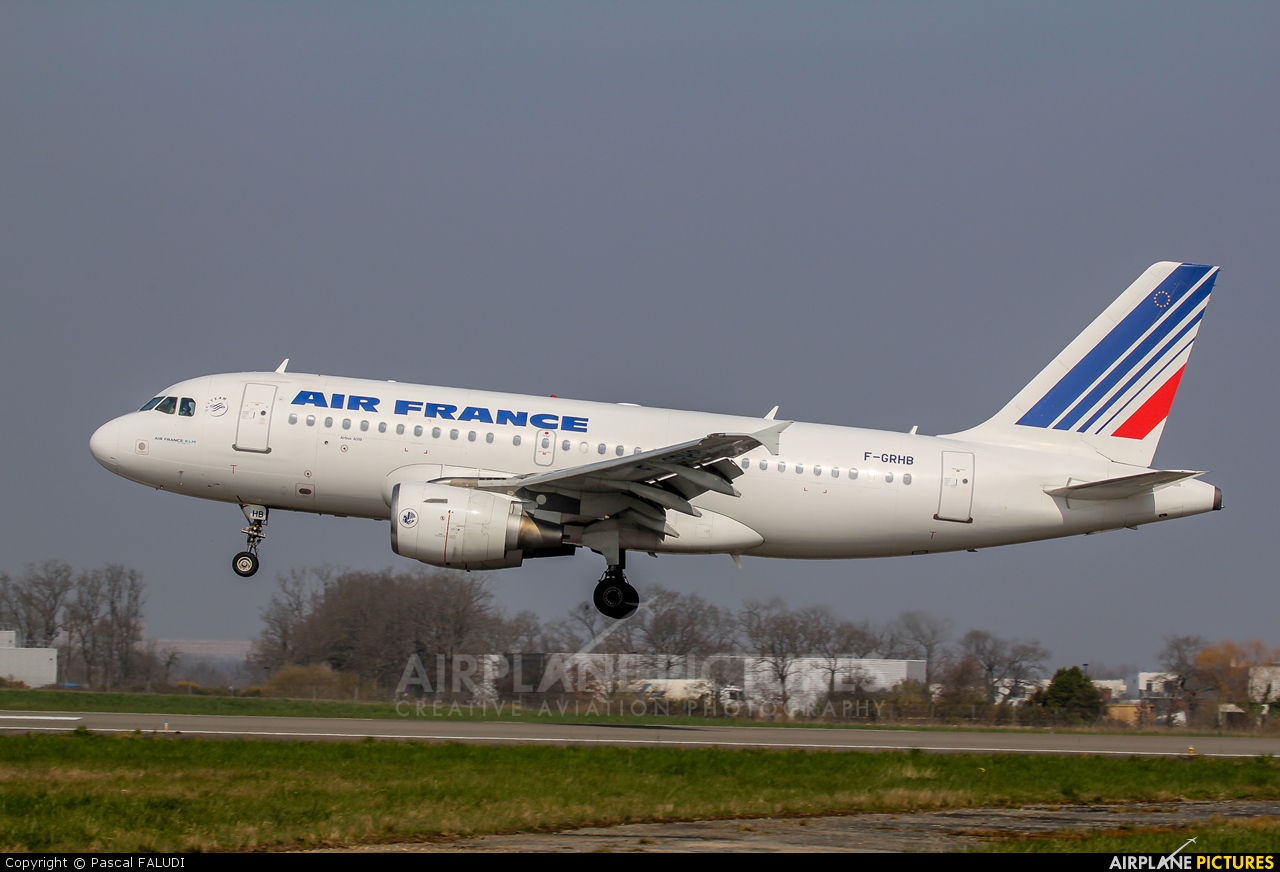 Air France F-GRHB aircraft at Rennes - St Jacques