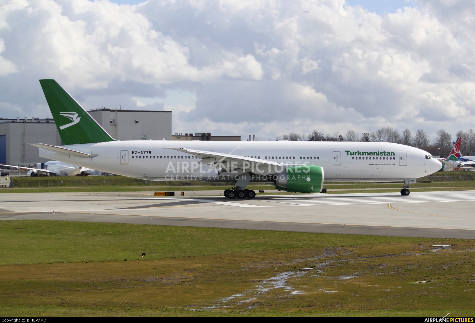 Turkmenistan Airlines EZ-A778 aircraft at Everett - Snohomish County / Paine Field