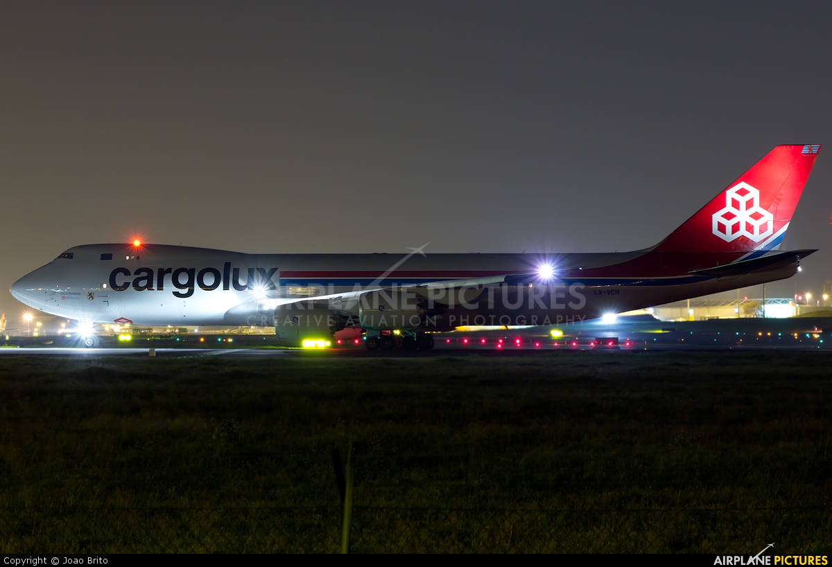 Cargolux LX-VCH aircraft at Lisbon