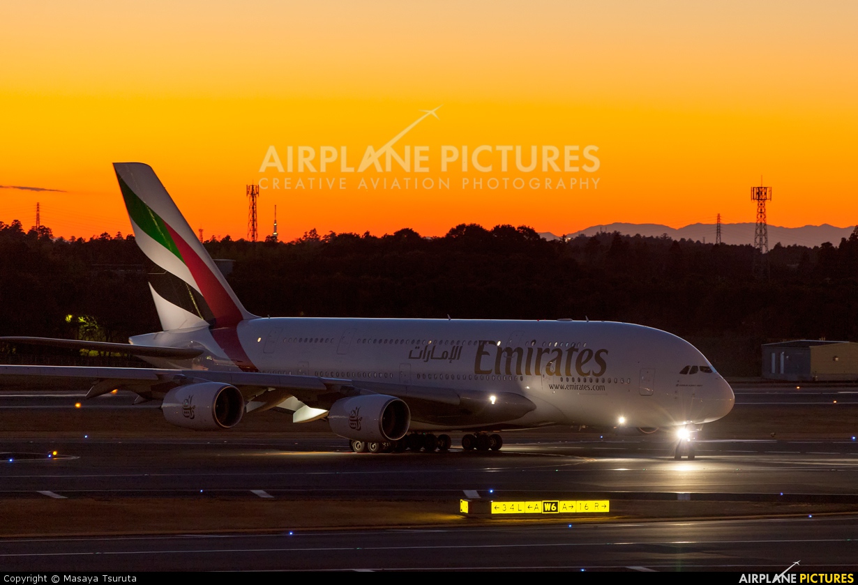 Emirates Airlines A6-EDK aircraft at Tokyo - Narita Intl