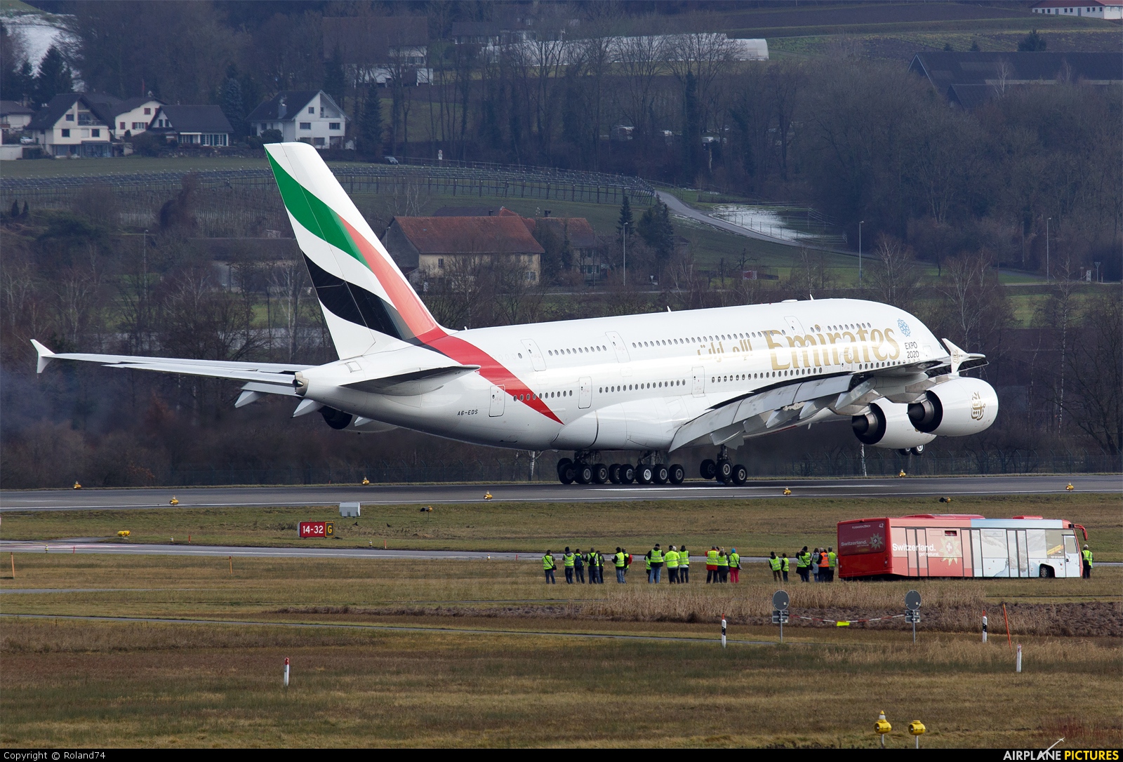Emirates Airlines A6-EDS aircraft at Zurich