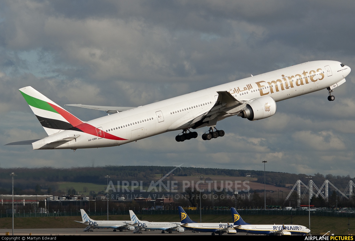 Emirates Airlines A6-EBH aircraft at Birmingham