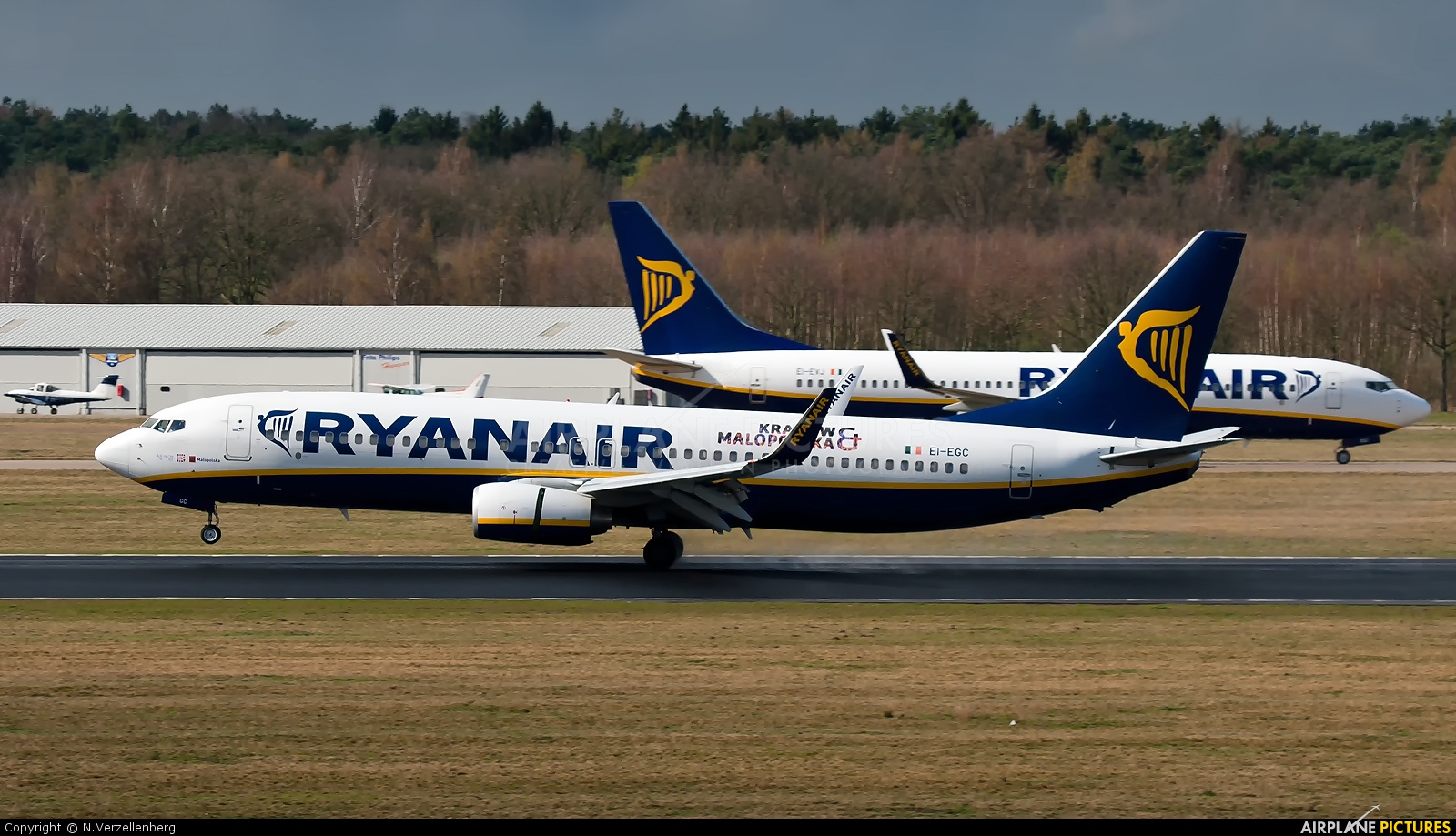 Ryanair EI-EGC aircraft at Eindhoven
