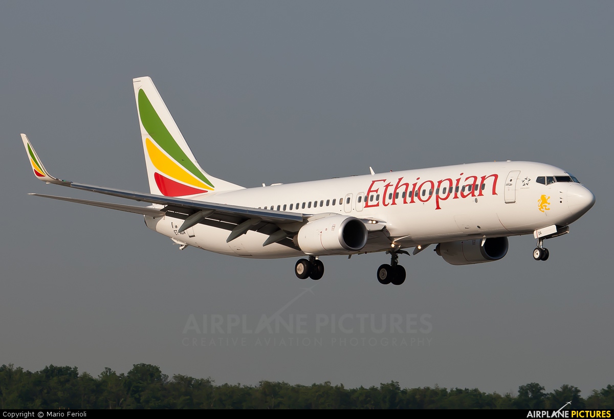 Ethiopian Airlines ET-AOA aircraft at Milan - Malpensa