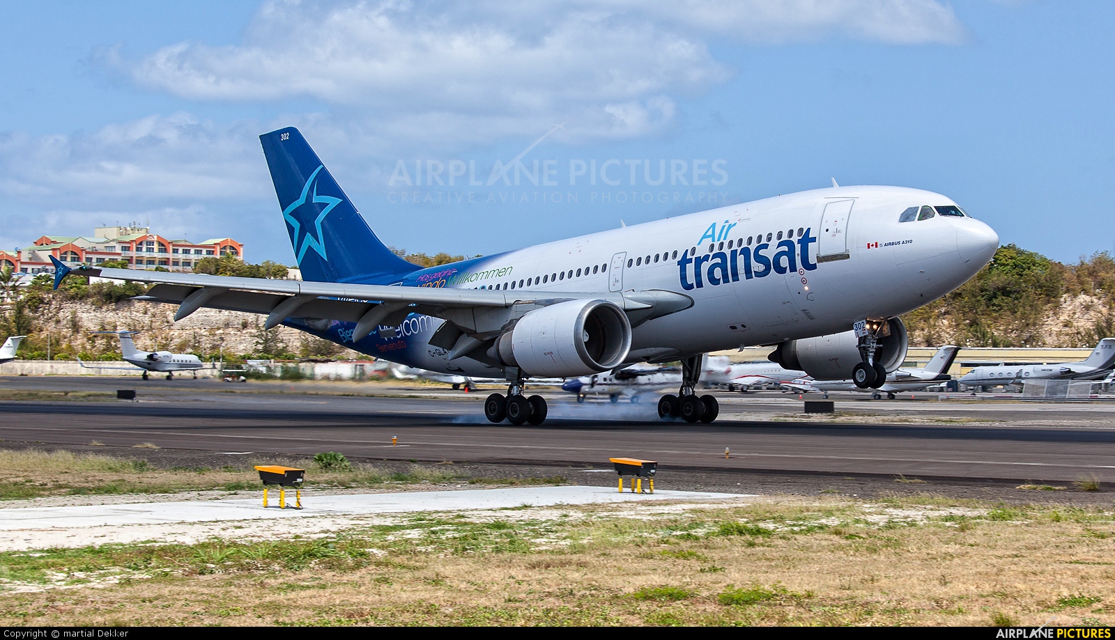 Air Transat C-GLAT aircraft at Sint Maarten - Princess Juliana Intl