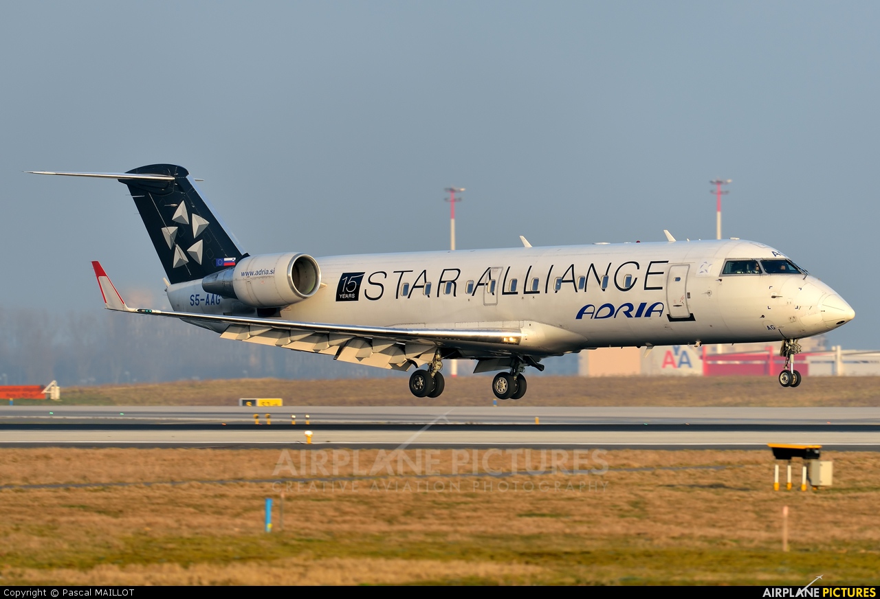 Adria Airways S5-AAG aircraft at Paris - Charles de Gaulle