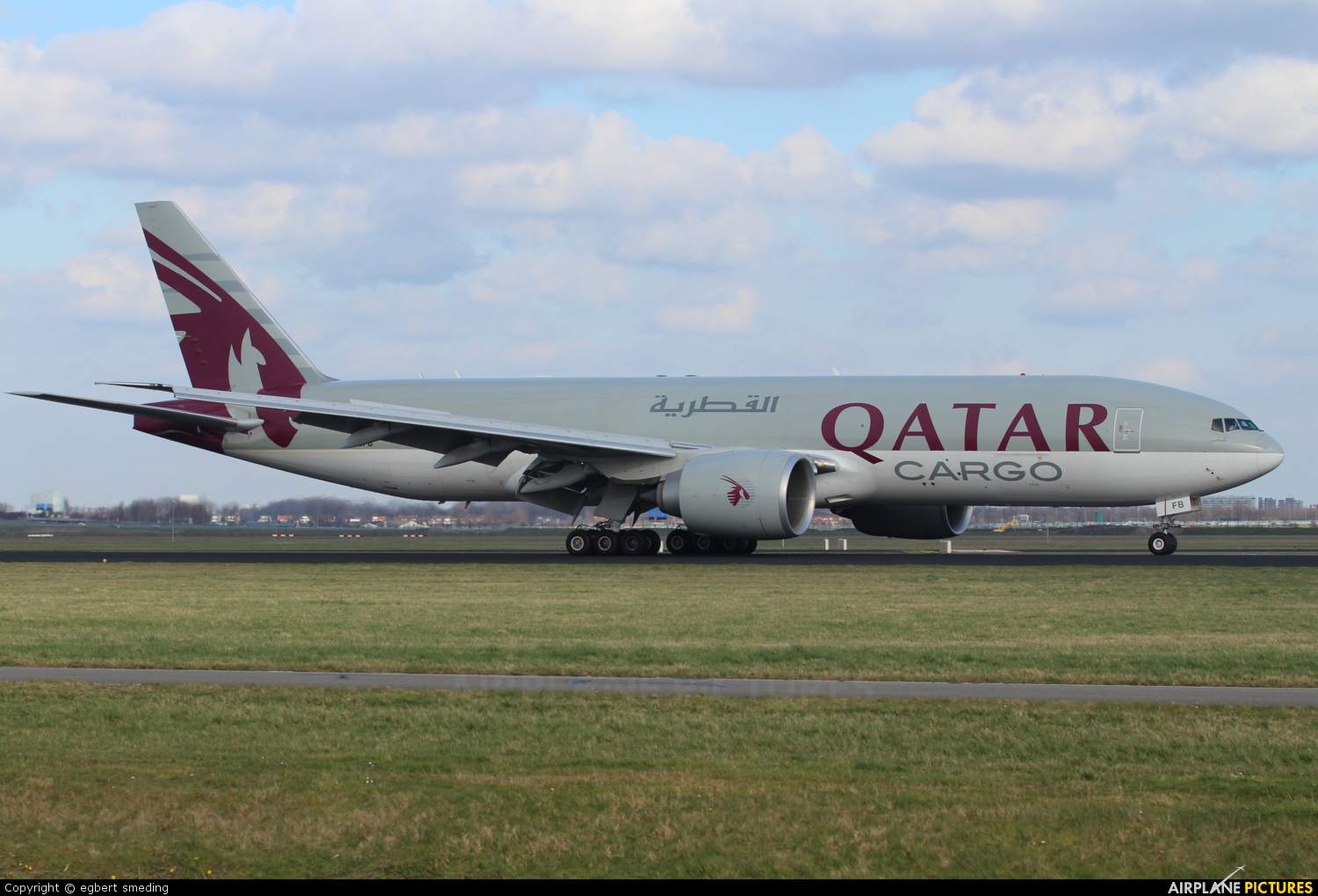 Qatar Airways Cargo A7-BFB aircraft at Amsterdam - Schiphol