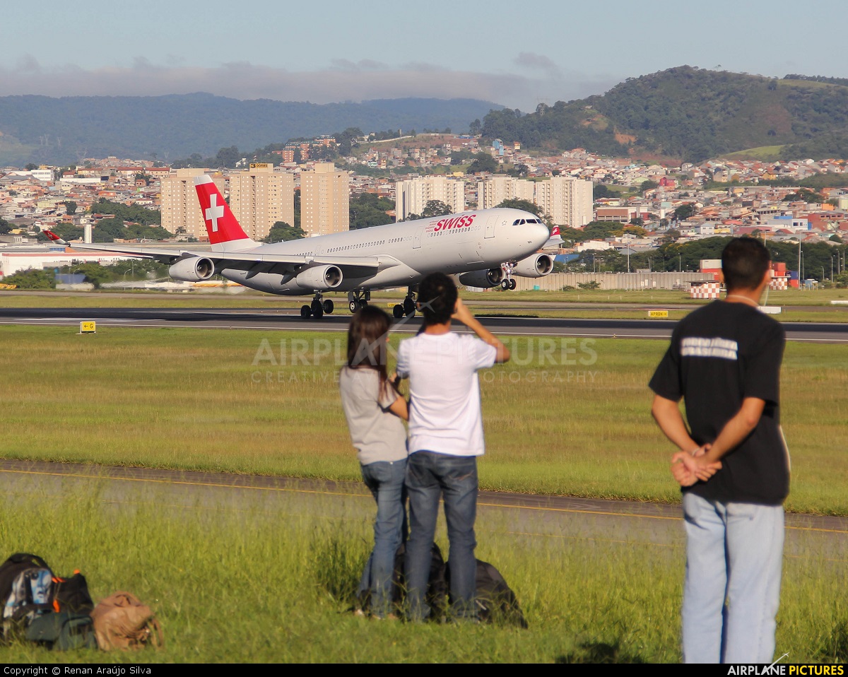 Swiss HB-JMI aircraft at São Paulo - Guarulhos