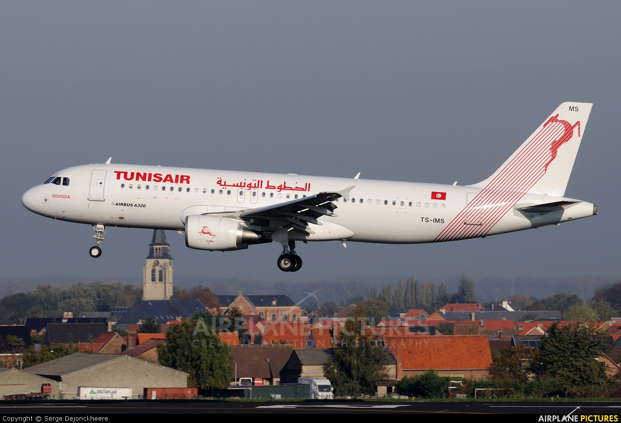 Tunisair TS-IMS aircraft at Brussels - Zaventem