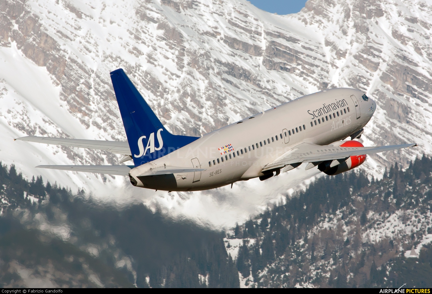 SAS - Scandinavian Airlines SE-RES aircraft at Innsbruck