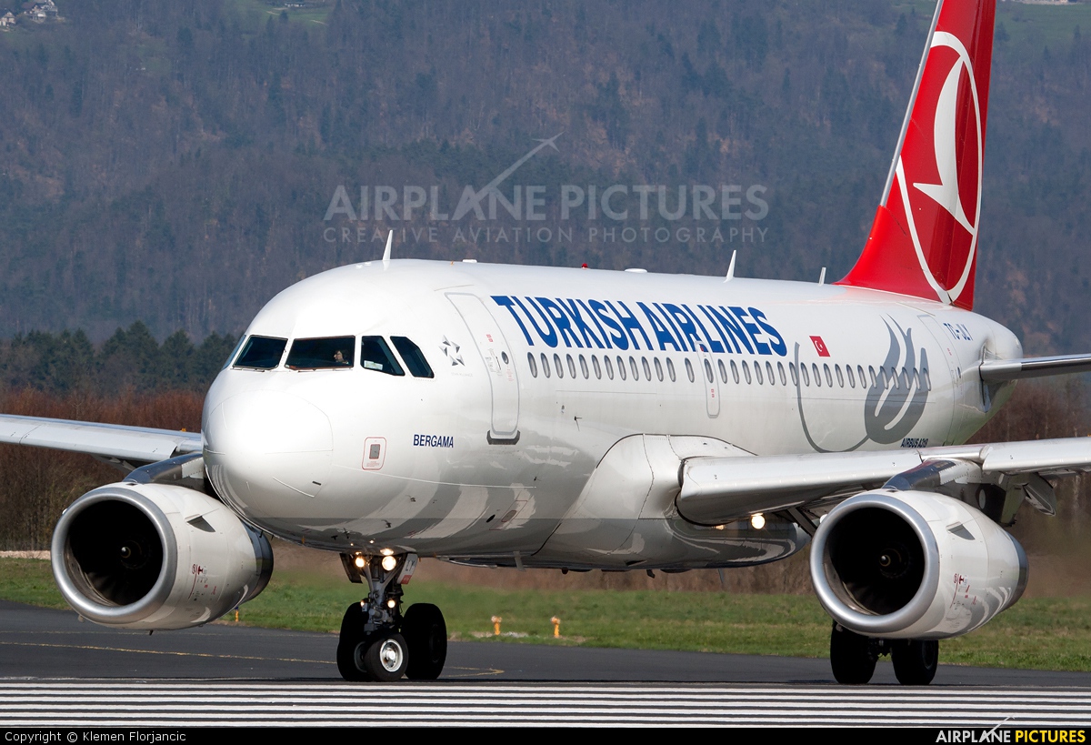 Turkish Airlines TC-JLY aircraft at Ljubljana - Brnik